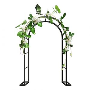 Arche de Jardin en Acier 80cm &agrave; 350cm de Large,Arche &agrave; rosiers m&eacute;tal,Arche de Mariage ext&eacute;rieur,pergola de Jardin Arceau rosiers Support Plantes Grimpantes(Noir,L80xW40xH200cm) (FXXYJGS, neuf)