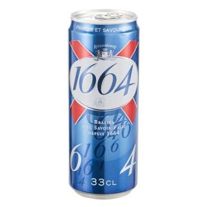 Bière 1664 Blonde 5.5° 33cl/Canette - Lot de 24, 48 et 72 Canettes - Expédié par la Sté Bo Time (24) (B.L.K, neuf)