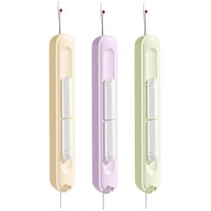 TPZORJX 2 in 1 Enfile Aiguille et Decoud Vite, 3pcs Enfile-Aiguilles pour Couture Manuel, Passe Fil Couture Portable 2 in 1 Coupe Fil Couture Rétractable Decouseur pour Couture Artisanat Quilting (Sunlaxy OU, neuf)