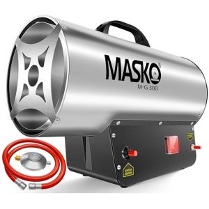 Masko&reg; Radiateur soufflant &agrave; gaz Chauffage &agrave; gaz Canon &agrave; Chaleur Chauffage Radiant au gaz Chauffage de Chantier Chauffage &agrave; gaz Chauffage Radiant G&eacute;n&eacute;rateur d'air Chaud, Argent, 30 KW (WMK Trading GmbH, neuf)