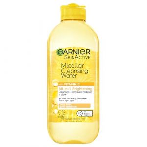 Garnier Eau micellaire avec vitamine C, nettoyant pour le visage et démaquillant, éclaircissant et hydratant, pour tous les types de peau, végétalien, sans cruauté envers les animaux, 400 ml, 1 pièce (Advanced Healthcare products Ltd, neuf)