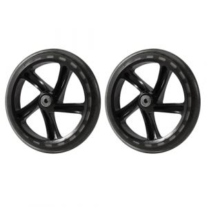 LEWITORS 2 Pi&egrave;ces Roue de Scooter 200 mm Mat&eacute;riau PU &Eacute;paisseur de Roue 30 mm Roulement &agrave; Billes Abec-7 Accessoires de Scooter, Transparent Noir (tianjinshiweidaomaoyiyouxiangongsi, neuf)