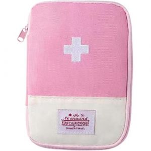 JEYORZY 1pcs mini trousse de secours, trousse medicaments voyage, Sac M&eacute;dical, Sac de Stockage de Portable, trousse de secours vide, Trousse de Secours Portable, pour Le Stockage de m&eacute;dicaments, Rose (Wacicy EU, neuf)
