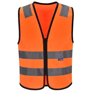 Gilet de Securité Réfléchissant Haute visibilité,Gilet Jaune Réfléchissant,Gilet d'équitation, Fluo Moto Auto, Haute Visibilité, EN20471 Conforme à la Norme (AYKRM HI VIS, neuf)