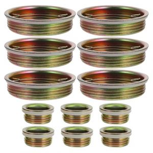 Veemoon Lot de 12 Bouchons de F&ucirc;t en Acier Galvanis&eacute; 200L Bouchons &agrave; Visser &Eacute;tanches pour Barils D&rsquo;Huile et Produits Chimiques Couvercles R&eacute;sistants Anticorrosion Usage Industriel et (Quiet Window, neuf)