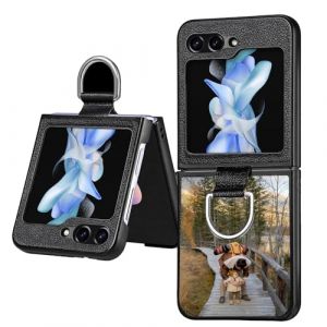 FortiCase Coque Personnalis&eacute;e pour Samsung Galaxy Z Flip 7,Flip 6,Flip 5,Flip 4,Flip 3 Cover,&Eacute;tui en Cuir PU,Personnalisable Etui avec Votre Propre Photo Image Texte Case -GH (Lanni Trade, neuf)
