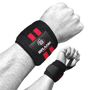 BRANK SPORTS® Protege Poignet Crossfit Larges et résistants | Poignet de Force pour Musculation et haltérophilie | Soutien, Protection et Maintien du Poignet garantis | Marque Française (BRANK SPORTS FRANCE, neuf)