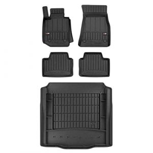 MOTOS Kit de tapis de sol en caoutchouc et tapis de coffre pour BMW Serie 3 G20 depuis 2018 Améliorez votre confort de voyage avec tapis antidérapant voiture 3D- Tapis de sol voiture tous temps, prote (MOTOS EU, neuf)