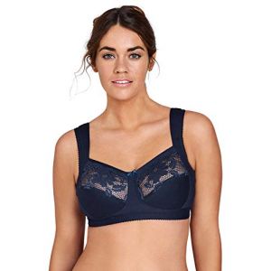 Miss Mary of Sweden : Soutien-Gorge Lovely Lace de Soutien sans Armature, en Coton 120B Bleu (Miss Mary of Sweden, neuf)