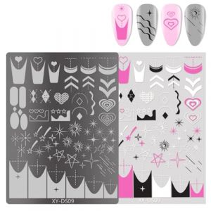 Ongles papillon Timbres Pochoirs Fleurs Ongles Templates Tampons Plaques de tampons Fran&ccedil;ais Pochoirs Art Plaques Fran&ccedil;aises Fleurs Marque-Ongles Manucure Mod&egrave;le Outil (sheQImaoYI, neuf)