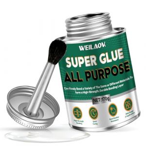 WEILAOK Colle Contact Neoprene, Colle pour Chaussure, colle Neoprene PVC Cuir, colles Semelle Chaussure pour Caoutchouc, Plastique, PVC, Adhère Immédiatement, Transparente, 170g (LINMIAN-OU, neuf)