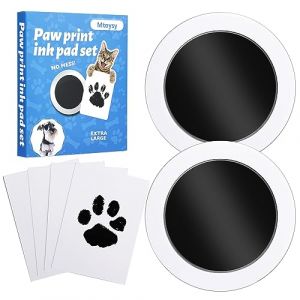2 Pcs Kit Empreinte Chien, mtoysy Empreinte Patte de Chat, Empreinte Bebe avec 6 Cartes d'Impression, Clean Touch Tampons Photo Souvenir Tatouage Et Cadre pour Chien et Chat Souvenirs de Famille (fulaer, neuf)