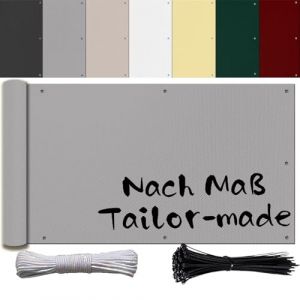 Ufamiluk Brise Vue Balcon Gris Couverture de confidentialit&eacute; Solaire Balcon Ext&eacute;rieur Toile Brise Vue occultant pour Patio Balcon Terrasse Jardin 70 cm de Hauteur 70x400cm (Happyhome88, neuf)