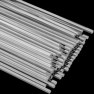 SOFPLATE 100 Pi&egrave;ces B&acirc;tons en Acrylique Transparents Tiges en Acrylique 0,12 Pouce de Diam&egrave;tre Transparent Solide Barre Dalle &agrave; G&acirc;teau Baguette Accessoires pour G&acirc;teaux Mod&egrave;le F&ecirc;te Plante Jardinerie A (SOFPLATE FR, neuf)