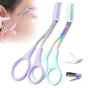 Ciseaux Sourcils Femme Brosse Sourcil 2025 Nouveau 2 - En - 1 Peigne Taille Des Sourcils Pour Cils Et Sourcils Outil de Beauté pour Femmes Hommes (3+4) (jingteng464, neuf)