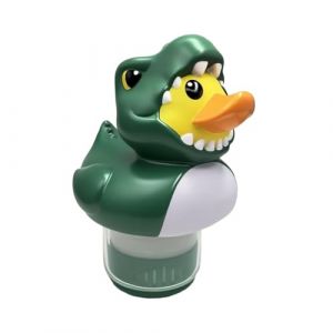 Flotteur Piscine Chlore en Forme De Canard – Distributeur De Chlore Flottant pour Piscine | Pastilles Choc, Résistant Aux UV | Entretien Spa, Jardin, Maison (Drôle & Pratique) (ZhuoRuiChiJunShangMao, neuf)