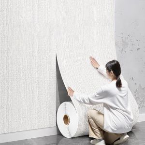 G&eacute;n&eacute;rique Papier Peint Isolant Autocollant pour Murs Int&eacute;rieurs, 5 Mm D'&Eacute;paisseur Rouleau de Papier Peint Isolant en Feuille D'aluminium pour Murs en Pl&acirc;tre Qui S'&Eacute;caille,Blanc,50x2000cm (XL-HSAEY, neuf)