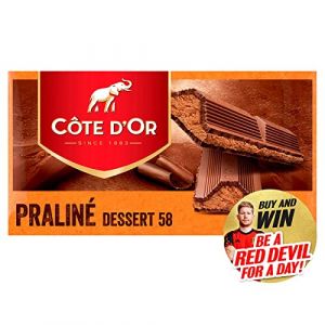 Cote d'Or Praline Dessert 58 | 7oz / 200gr | Tablette en chocolat (United Brands of Europe, neuf)