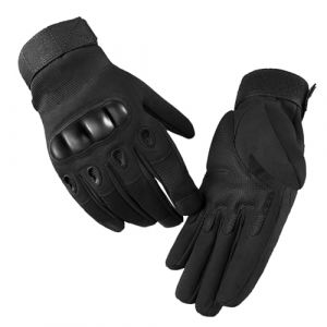 Gants de Moto Homme, Gant Tactique Knuckle Protection Respirant Gants Scooter Motocross, Gant Mechanix pour Moto Randonnée Camping Escalade Chasse Cyclisme Activités de Plein Air (XL, Noir) (Hioip-FR, neuf)