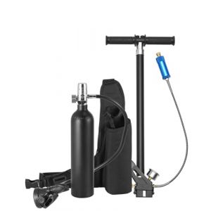 VEVOR Bouteille de plong&eacute;e Portable de 1 L, Bouteille d'oxyg&egrave;ne avec Pompe, pour Respiration 15-20 Minutes, Profondeur de plong&eacute;e de 30 m, r&eacute;servoir d'air Rechargeable pour Exploration sous-Marine (VEVOR Direct Store FR, neuf)