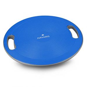 Navaris planche d'équilibre avec poignées - Plateau pour thérapie yoga fitness - Balance board proprioception exercice sport - Ø 40 cm (SX-Commerce, neuf)
