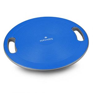 Navaris planche d'équilibre avec poignées - Plateau pour thérapie yoga fitness - Balance board proprioception exercice sport - Ø 40 cm (KW-Commerce, neuf)