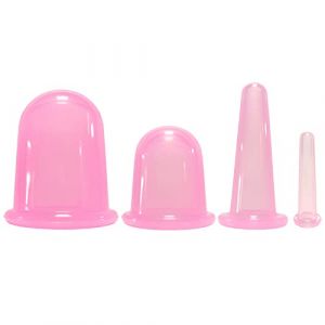iTauyees Massage ventouses 4pcs Silicone coupe, Ventouses corps, Ventouses visage, Soin beauté en silicone, Soulagement de la Douleur (YIMOGZEU, neuf)