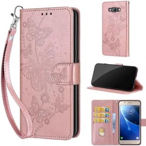 TOMYOU Coque pour Samsung Galaxy J5 (2016) &Eacute;tui, avec Fentes pour Cartes Magn&eacute;tique Antichoc Cuir Portefeuille Etui Housse pour Samsung Galaxy J5 (2016) Rose Or (WGR Global Business, neuf)