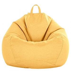 FANSU Pouf Poire Sans Remplissage, Couleurs Unies Polyester, Sac Haricots Pour Enfant Adulte, Salon Chambre Soft, Polyvalent de Rangement (120x160cm, Or) (JINBO, neuf)