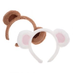 Garneck 2pi&egrave;ces Lot De Serre-t&ecirc;tes Oreilles Ours Accessoire De D&eacute;guisement Peluche Pour Halloween Et F&ecirc;te Maintient Cheveux Place Pendant Maquillage Et Bain (MinghuiD, neuf)