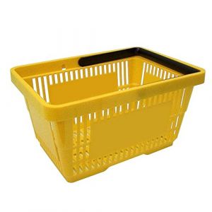 1 corbeille de vente en plastique avec anse 20 litres 40cm gerbable jaune (Gerso International Contracting GmbH, neuf)