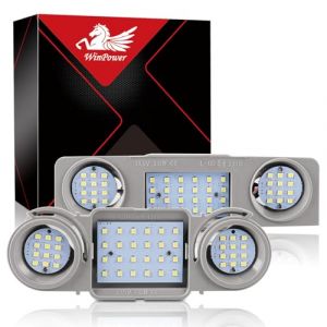 WinPower dôme Lampe lecture LED Intérieur Luminaires Voiture Avant Arrière Pas d'erreur Compatible avec Passat 3C CC golf 4 5 6 Octavia Superb Leon 5F/5F1 etc., 2 Pièces (DZG2018, neuf)