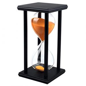 Lodunsyr Sablier 30 Minutes Sablier Minuterie 30 pour Restaurant Salon Accueil Placard Bureau D&eacute;coration Chambre F&ecirc;te Festival No&euml;l Cadre Bois Sable Minuteur l'horloge Orange (Neatnice, neuf)