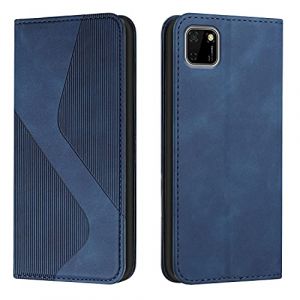 Mo-Somnus Coque pour Huawei Y5P 2020/Honor 9S, Etui Huawei Y5P 2020/Honor 9S Cuir, PU Cuir Portefeuille Housse et Magn&eacute;tique Flip Pochette &Eacute;tui &agrave; Rabat Protection Case avec Antichoc TPU Housse (Bleu) (Mo-Beauty EU Store, neuf)