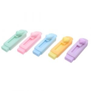 PRETYZOOM 5 Pi&egrave;ces Gomme R&eacute;tractable Coulissante Color&eacute;e Gomme &agrave; Effacer Extensible avec Manchon Plastique pour Gar&ccedil;on Fille et &Eacute;tudiants Fournitures Scolaires et Bureau (Coddle HSY, neuf)