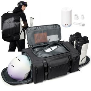 VENATIN Sac &agrave; Dos Ski Sous Vide de 70 L Pouvant Stocker Le Snowboard,Chaussures de Ski, Casque de Ski et Accessoires,Sac a Dos Voyage,&eacute;tanche Sac &agrave; Dos de Plein Air Noir (WXPJ, neuf)