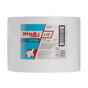 Wypall Essuyeurs L10 Extra - Grand rouleau 7141-1 rouleau de 1 500 formats blancs, 1 &eacute;paisseur (Maxiburo, neuf)