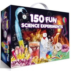 UNGLINGA 150 Expériences Scientifique pour Enfants, Activités Laboratoire de Chimie et Kit, Kits Éducatifs et Jeux Science, Idées de Cadeaux d'anniversaire pour Garçons et Filles, Éruptions Volcanique (Unglinga FR, neuf)