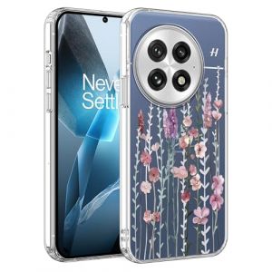 Saqmkil Coque pour OnePlus 13 6,82", Fleur Aesthetic Motif Filles Femmes Dessin Transparente Étui, Mince TPU Bumper Silicone Housse Antichoc Protection Case Cover pour OnePlus 13 5G, 01 (HEILALA VANILLA, neuf)