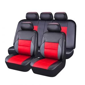MeKnMoney Ensembles de Housses de Si&egrave;ge Voiture pour Toyota Land Cruiser Prado FJ120 KDJ 120 125 2003-2026, Protection Couvre Sieges Coussins Accessoires,E/BlackRed (suiyueheng, neuf)