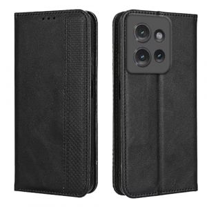 EASSGU Coque pour Motorola Moto g86 Power 5G (6.67" inches), Etui Flip Folio en Cuir PU avec Interrupteur Magn&eacute;tique, [3 Fentes pour Cartes] [1 Portefeuille] Housse - Le Noir (EASSGU, neuf)