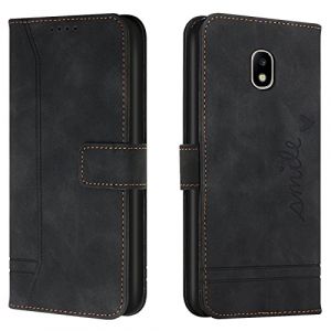 Lihondar Coque pour Samsung Galaxy J5 2017/J530, Etui Portefeuille Samsung J5 2017/J530, Protection Etui &agrave; Rabat Housse en Cuir PU avec Antichoc TPU [Magn&eacute;tique] pour Samsung J5 2017/J530 (Noir) (LiHondar, neuf)
