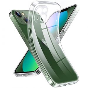 Supdeal Coque Transparente pour iPhone 13 Mini, Jamais Jaune avec Protection de la Caméra, Coque en Silicone Transparente Ultra Fine et Légère, Empreintes Digitales Antiadhésives, 5,4", Transparente (NNCD Store, neuf)
