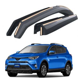 Goodyear pour Canal Déflecteurs d'air Compatible avec Toyota RAV4 2013-2018 (MK4)- Déflecteur d'air, Fenêtre, Deflecteur pour Auto - Protection Soleil&Pluie - Installation Facile -4Pc (Kleeblatt GmbH, neuf)