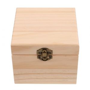 Mikinona Bo&icirc;te de Rangement pour Huiles Essentielles et Vernis &agrave; Ongles 16 Compartiments Bois Naturel pour Flacons 10 Ml Organisateur de Voyage Aromath&eacute;rapie Robuste et Portable (Dawn Cedar, neuf)