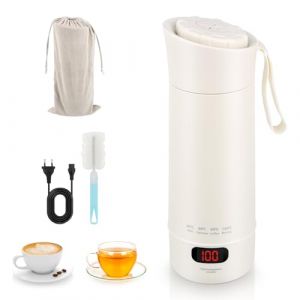 Bouilloire de Voyage 400ml, Mini Bouilloire Electrique, 3-1 Petite Bouilloire Electrique, Bouilloires Portable &Agrave; Quatre Temp&eacute;ratures, Tasse de Chauffage Rapide pour Th&eacute; Lait Caf&eacute; (COSMINAMIHAELASHOP, neuf)