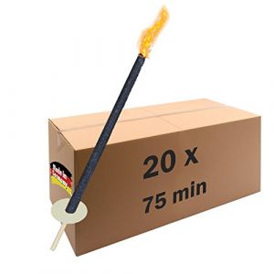 Flambeaux torches 75 min randonn&eacute;e de camp, Unit&eacute;, livraison 20, torches de cire (Krause & Sohn, neuf)