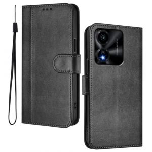 HAOYE Coque Portefeuille Cuir pour Honor X5C 4G / X5C Plus 4G - Housse Flip Magn&eacute;tique, Porte-Cartes & Support Pliable | &Eacute;tui R&eacute;tro - Noir (Haoyes, neuf)