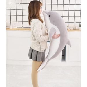 Tikwisdom Peluche dauphin, coussin en peluche, poup&eacute;e super douce, jouet marin en peluche pour enfants, cadeau (gris longueur 100 cm) (Tikwisdom, neuf)