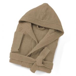 HOME ZEN HOUSEHOLD LINEN Robe Unisexe ARTICOLO Sophie en &Eacute;ponge de Coton, 400g/m&sup2;, avec Capuche et Poches, Tailles S-3XL, 8 Couleurs, taupe, XL (EUROSTYLE, neuf)